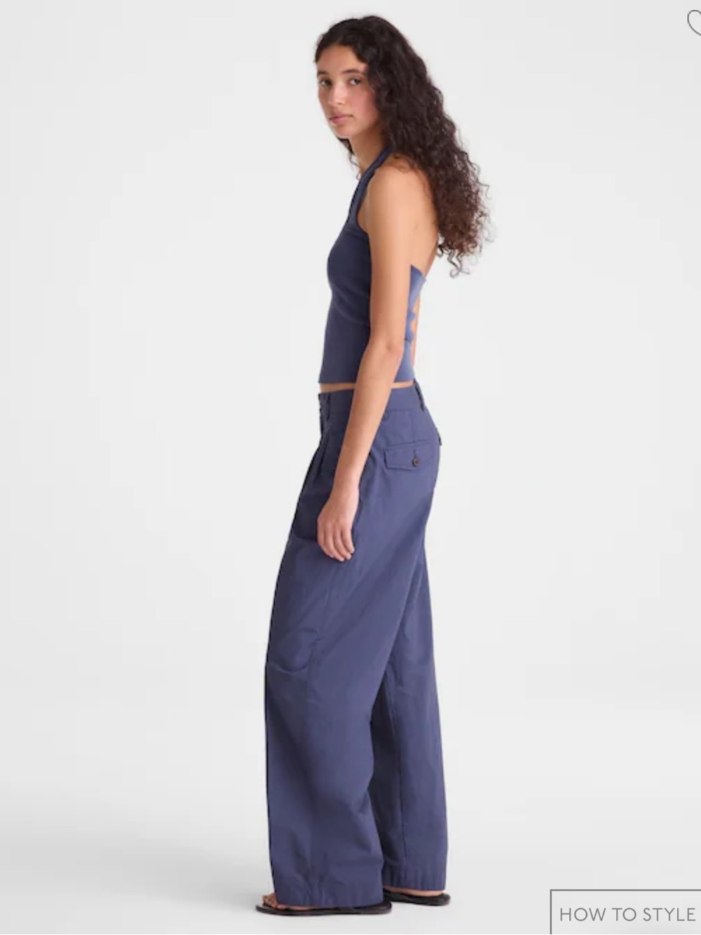 Madewell Navy Wide-Leg Pants - Picture 5 of 12